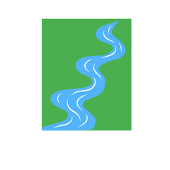 winding river with views of green grass