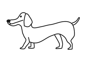 PNG dog doodle, dachshund collage element, transparent background