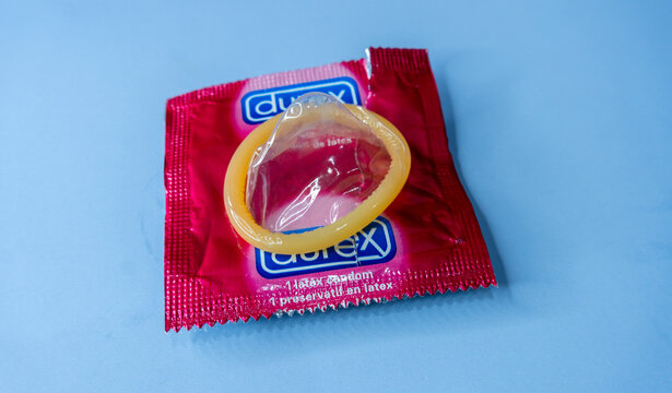 Arad,Romania - February 2, 2025: Condom Durex Healthy and safe sex