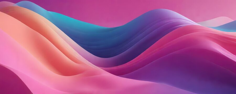Gradient background abstract with wavy lines and shapes, abstract shapes, artistic expressions, peaceful visuals