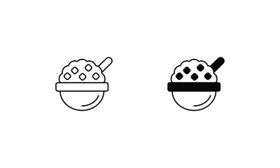 Stuffing icon set line and glyph vector illustration