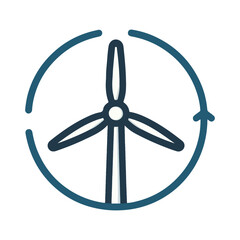 Wind turbine vector illustration
