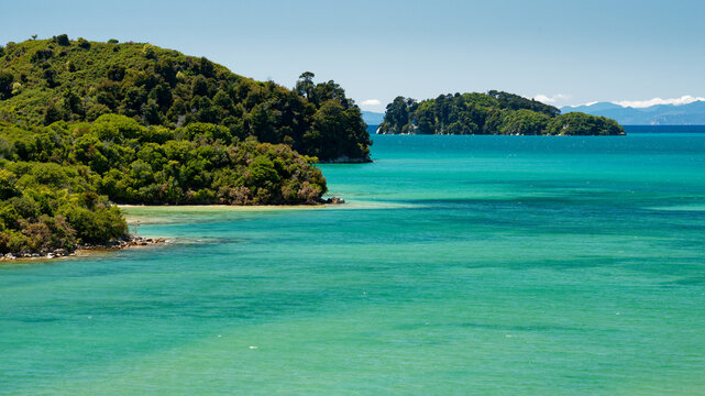 Adele Island viewed from the Abel Tasman Coastal Track, New Zealand