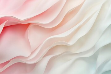 Fototapeta premium Soft, flowing fabric with gentle pink and white hues, creating a serene and elegant background