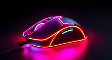 Neon gaming mouse