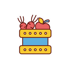 Harvest basket icon design