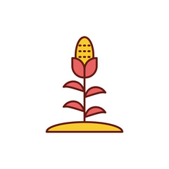 Corn stalks icon design