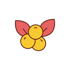 Cranberry sprig icon design
