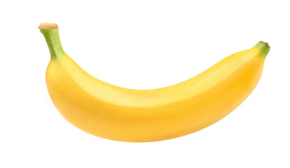 Rip sweet banana isolated on white background. Clipping path. © Paitoon