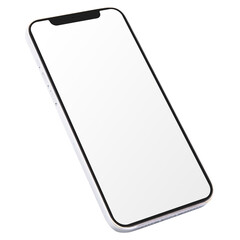 Smartphone white screen png mockup innovative future technology