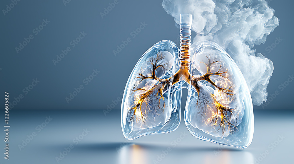 Poster understanding lung function and health a visual representation of the human respiratory system