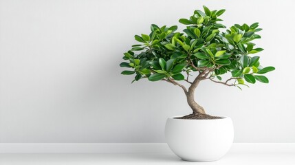 Elegant Indoor Plant with Lush Green Foliage in Modern Pot