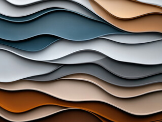 Obraz premium Abstract design with flowing waves in neutral tones