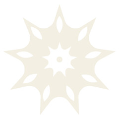 Geometric flower png sticker, collage element, transparent background