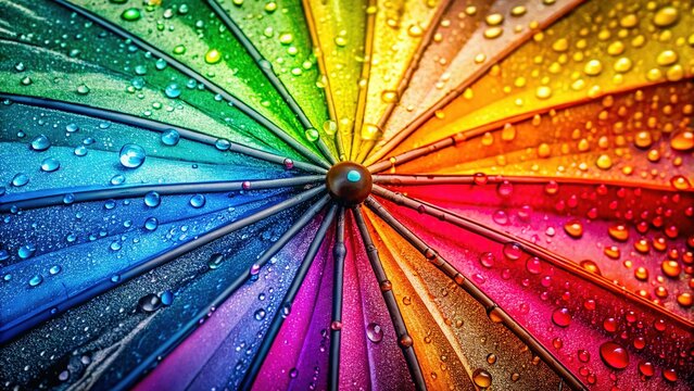 Vibrant Umbrella Sky, Agueda, Portugal: Close-up Macro Photography
