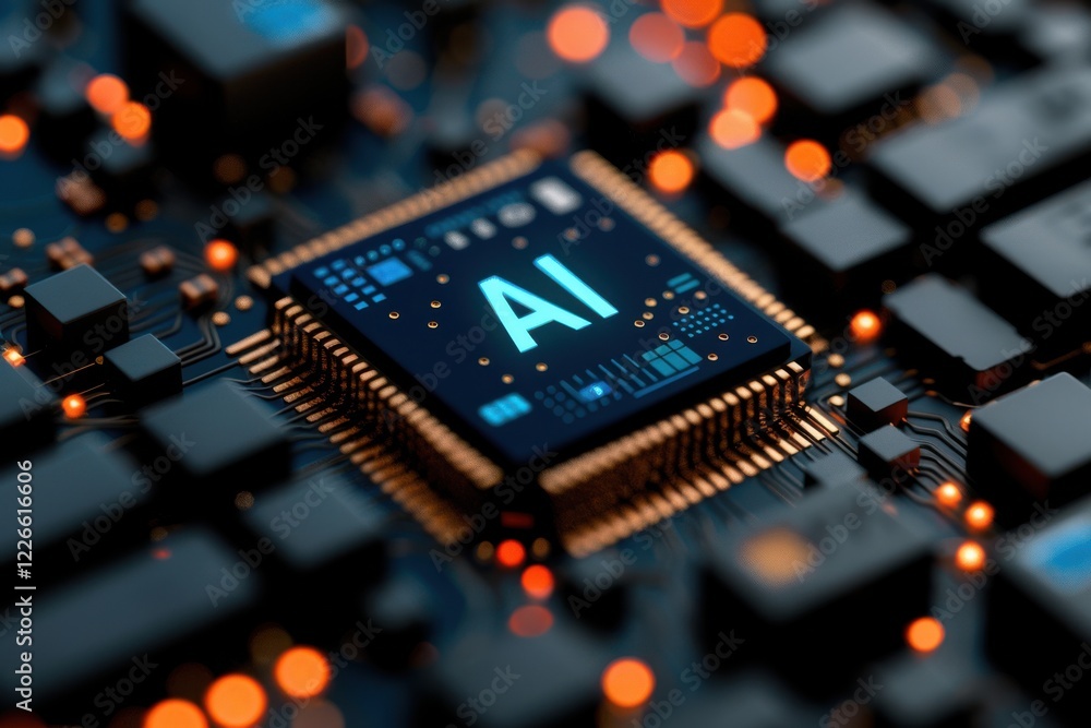 Poster close up of computer circuit board
