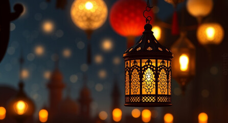Fototapeta premium lantern in the night
