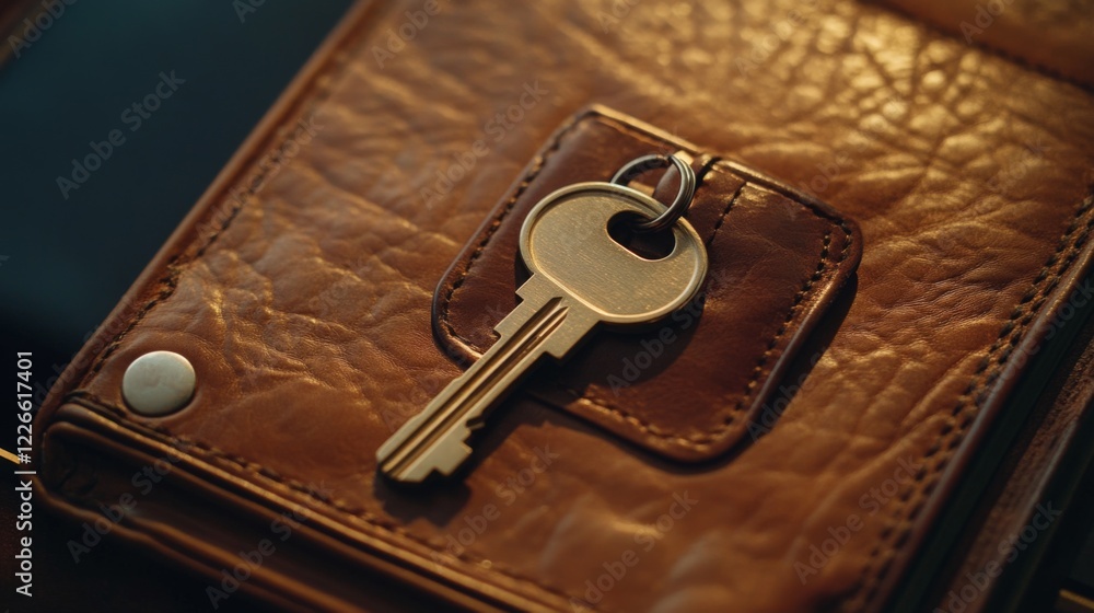 Poster a lock and key on a tablet screen, highlighting data protection and preventing unauthorized access t