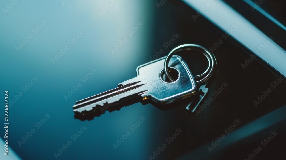Poster a lock and key on a tablet screen, highlighting data protection and preventing unauthorized access t