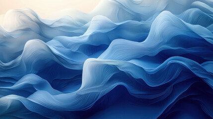 Obraz premium Abstract gradient background in blue tones evokes calmness and depth