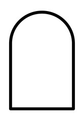 PNG Simple arch outline illustration on transparent background