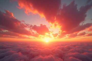 Fototapeta premium Beautiful twilight clouds, pastel pink