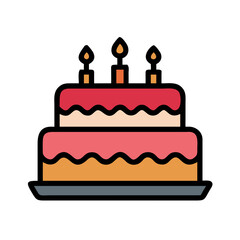 birthday cake icon design