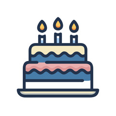birthday cake icon design