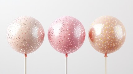 Pastel balloons, celebration, studio, simple background, party decor