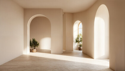 A beautifully curated setting featuring a textured stone pedestal, flowing sheer fabric, and a warm, earthy color palette, creating an elegant and serene aesthetic perfect for luxury product photograp