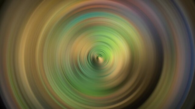 Abstract circular motion background with earthy green and golden hues, creating a dynamic radial swirl effect perfect for modern video overlays and creative design projects.