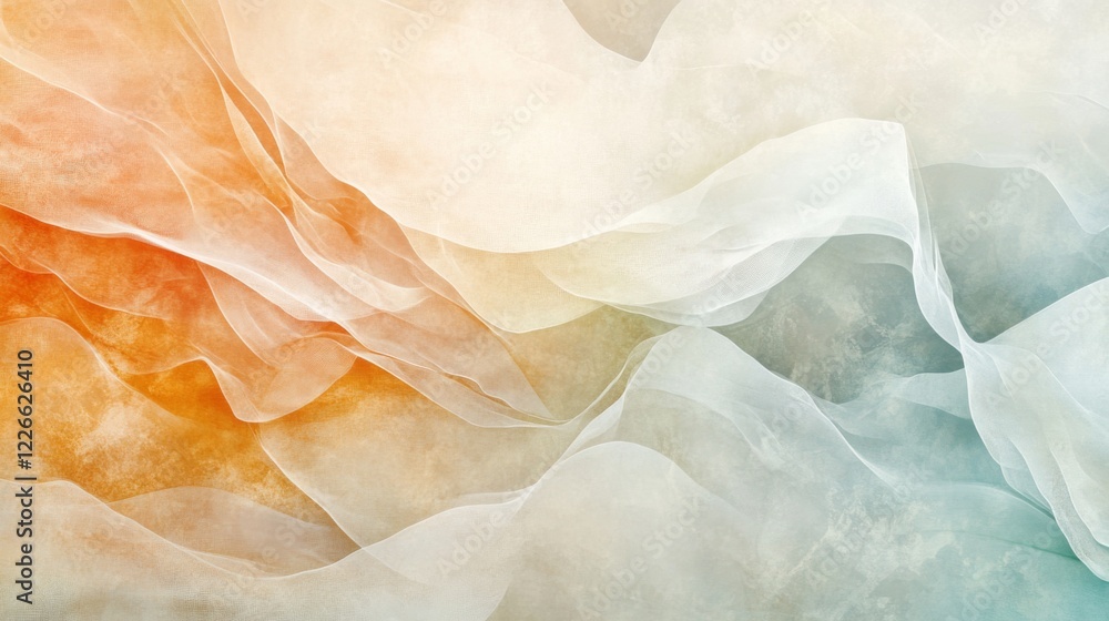 Fototapete close-up of an abstract background with fluid, organic shapes and subtle textures, blending soft and