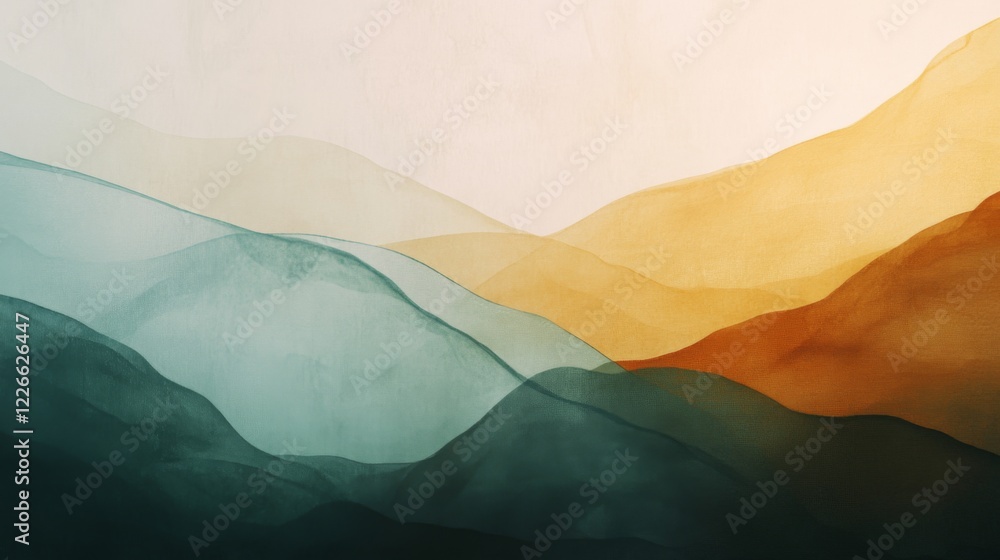 Leinwandbilder close-up of an abstract background with fluid, organic shapes and subtle textures, blending soft and
