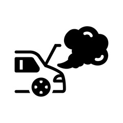 Vector black icon for Smoke damage