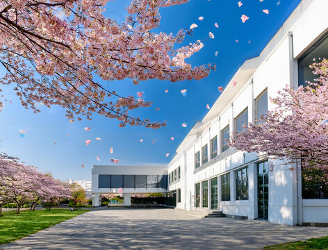 桜と学校