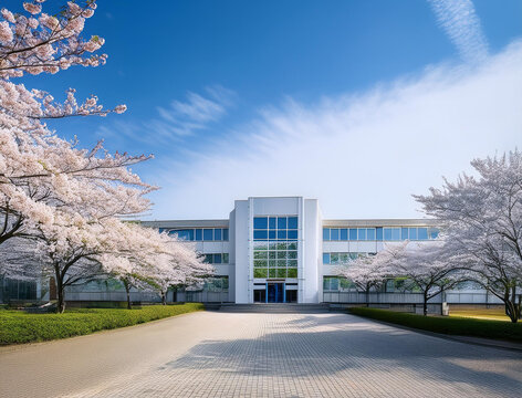 桜と学校
