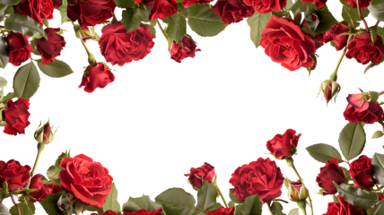 Red Roses Floral Frame  