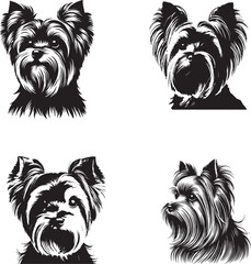 York black and white silhouette assets in vector farm