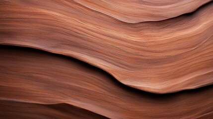 Close up of wavy rock texture with abstract brown wooden background and natural patterns