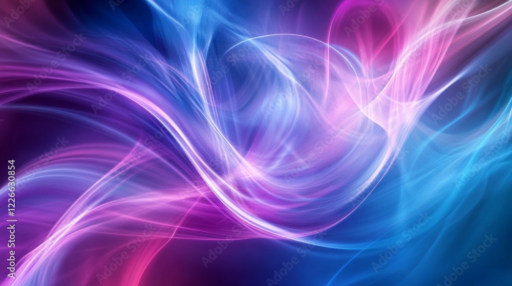 Aufkleber Close-up of a vibrant abstract background with swirling colors in shades of blue and purple, creating a dynamic and fluid visual effect.