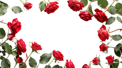Red Roses Floral Frame  