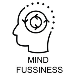 Mind Fussiness Icon. Vector Icon Design