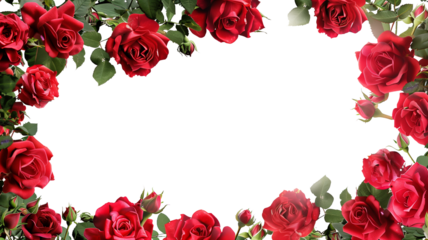 Red Roses Floral Frame  