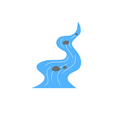 Obraz premium The river is winding with rocks