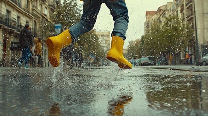 Rainy Day Fun: Puddle Jumping Joy