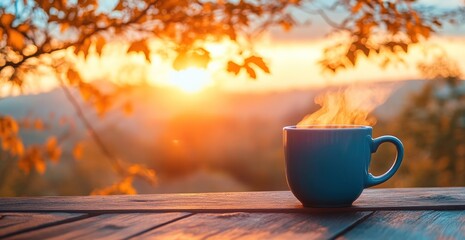 Obraz premium cup of hot coffee