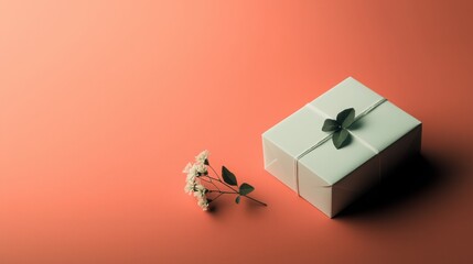 Floral greeting card template with Verbena flowers on pink background