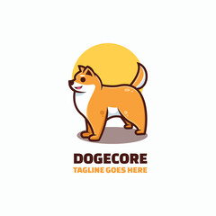 Dogecore Simple Mascot Logo