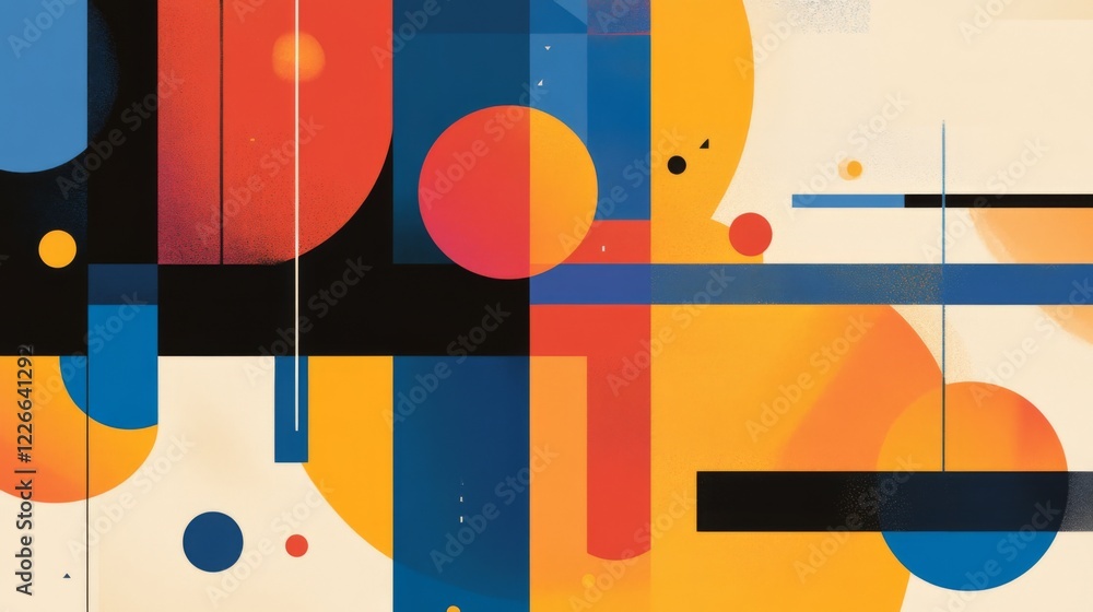 Poster detailed shot of a sleek, abstract graphic with geometric patterns and gradients, showcasing a profe