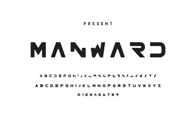 Future font creative modern alphabet fonts. Typography bold regular. vector illustrator